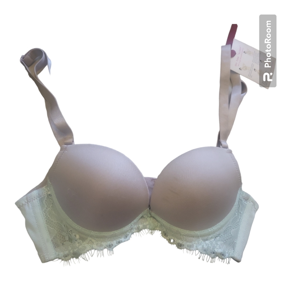 THE LITTLE BRA COMPANY Catherine Lavender Lace Push Up Bra - Size 28A, XXS